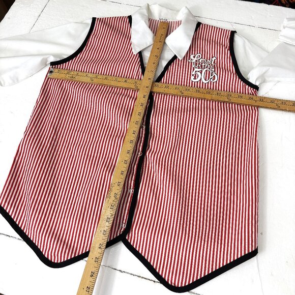 la mendola lost in the 50's Red White Stripe Top - Picture 8 of 8